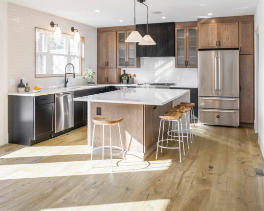 modern hardwood floor kitchen