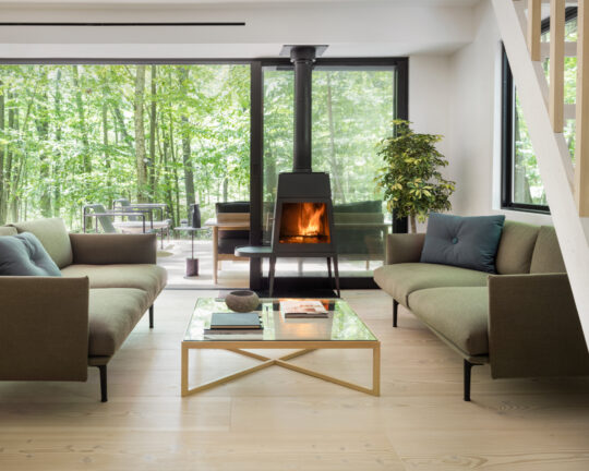 modern wood floor living room
